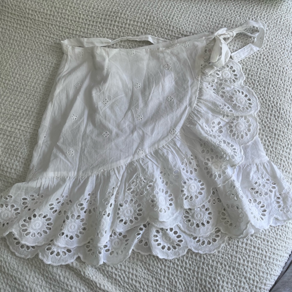 White wrap skirt